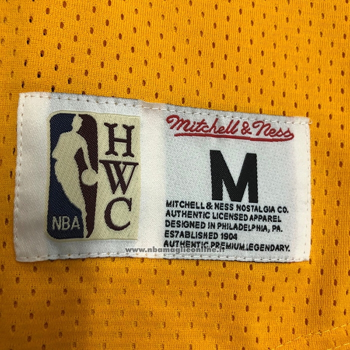 Maglia Manica Corta Los Angeles Lakers Shaquille O'neal #34 Giallo